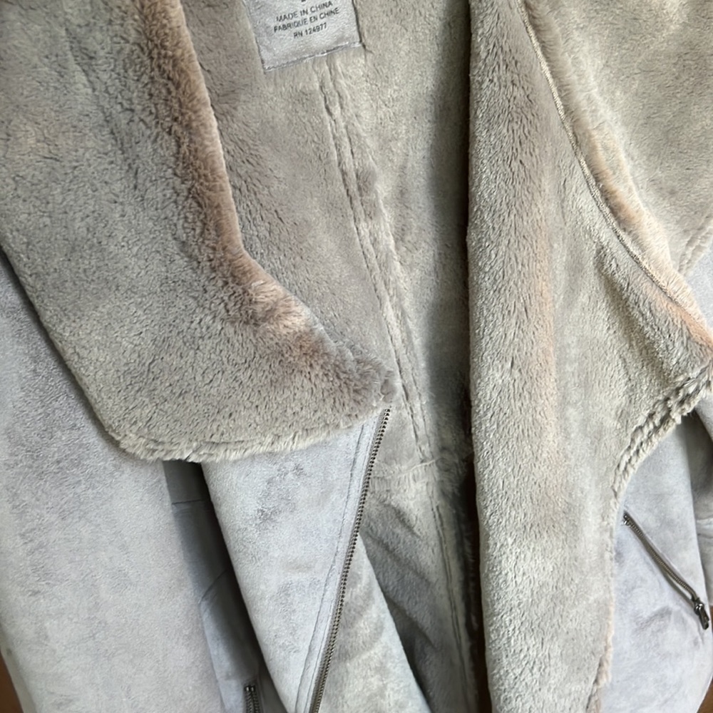 Prana Faux Suede/Fur Rancher Jacket - Grey/Taupe - Picture 9 of 10